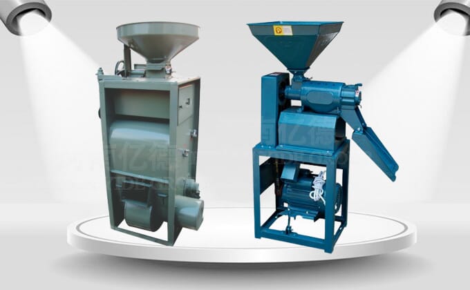 small home use rice mill with diesel or electric engine