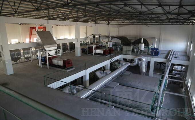 Corn starch processing production line