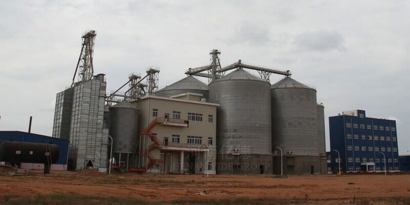 Corn processing plant under construction