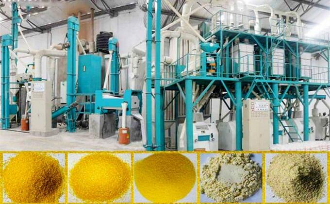 30-100tpd maize flour mill